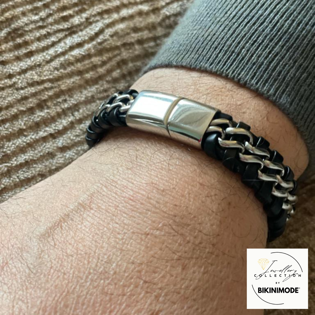 Robust Strength Leather Bracelet
