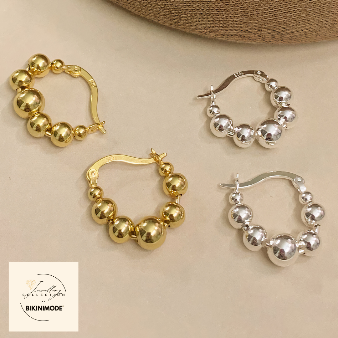 Golden Bubble Cascade Earrings