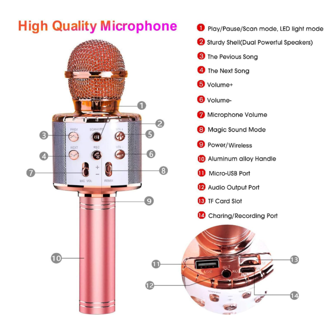 Bluetooth Multi-function Microphone - Home Karaoke with Style!