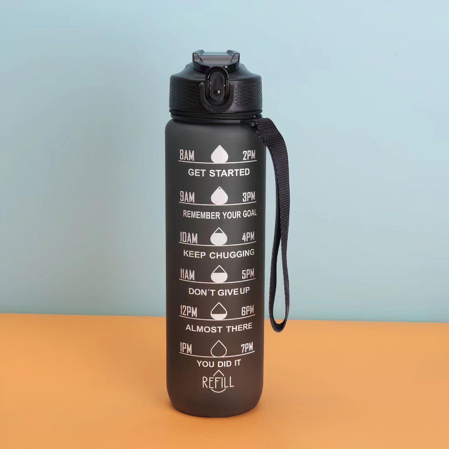 DailyHydrate - Motivational 1L Water Bottle